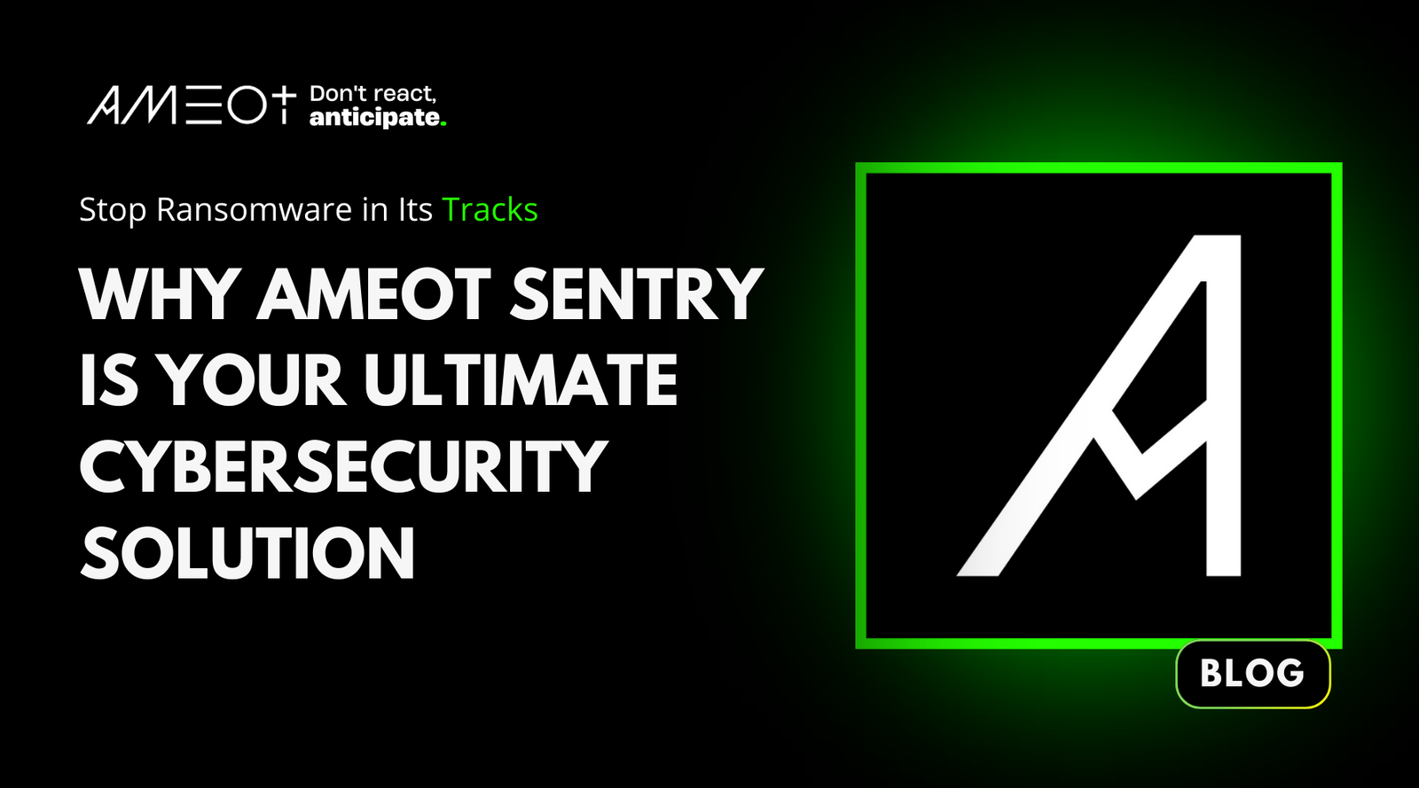 Stop Ransomware in Its Tracks: Why AMEOT Sentry Is Your Ultimate Cybersecurity Solution